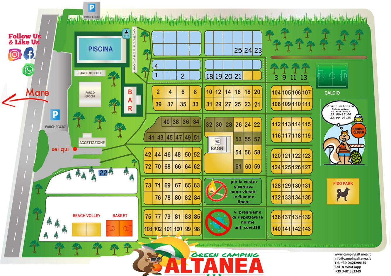 karte camping altanea